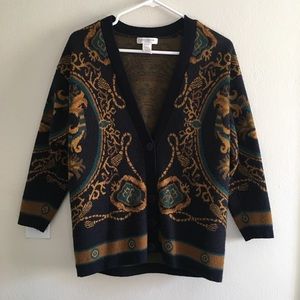 Jones New York Patterned Lamb’s Wool Sweater